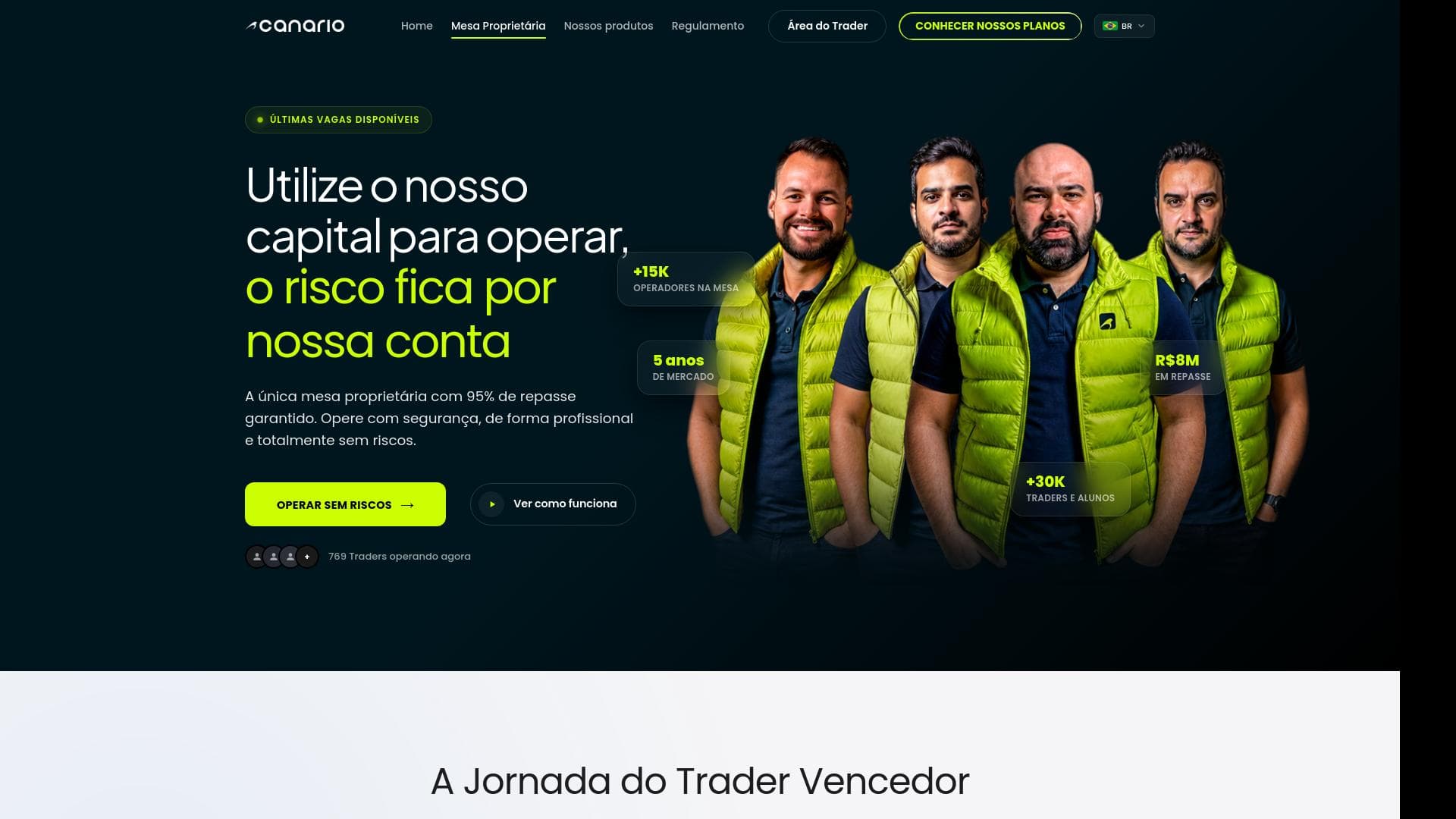 Canario Capital website homepage