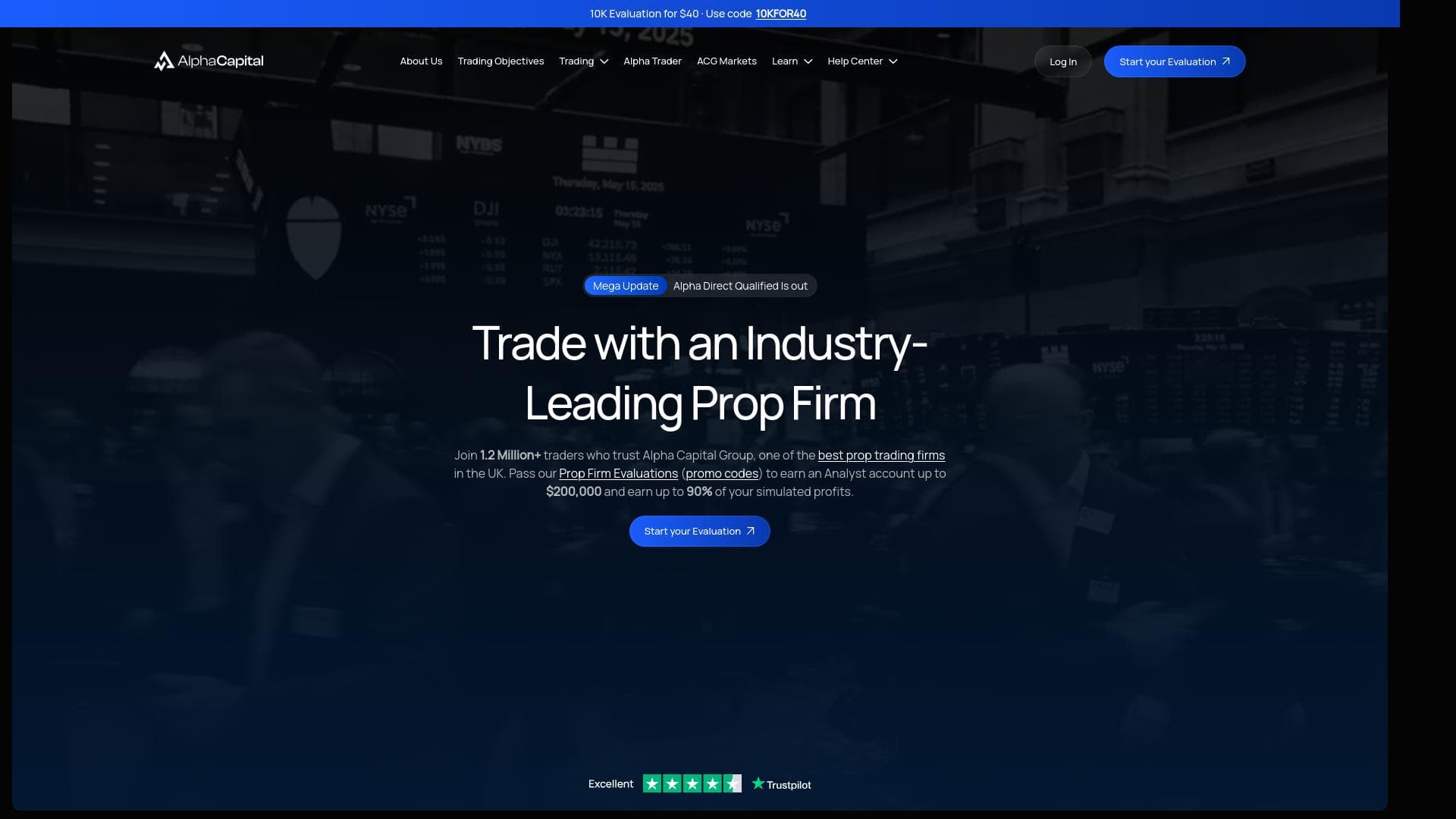Alpha Capital website homepage