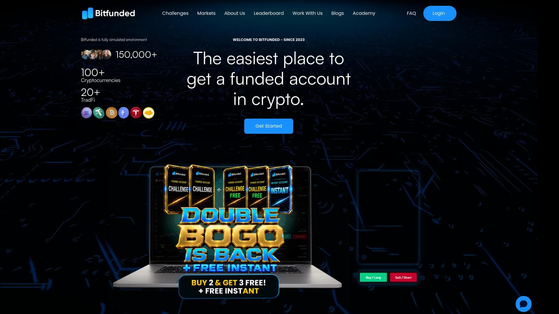 Bit Funded website homepage