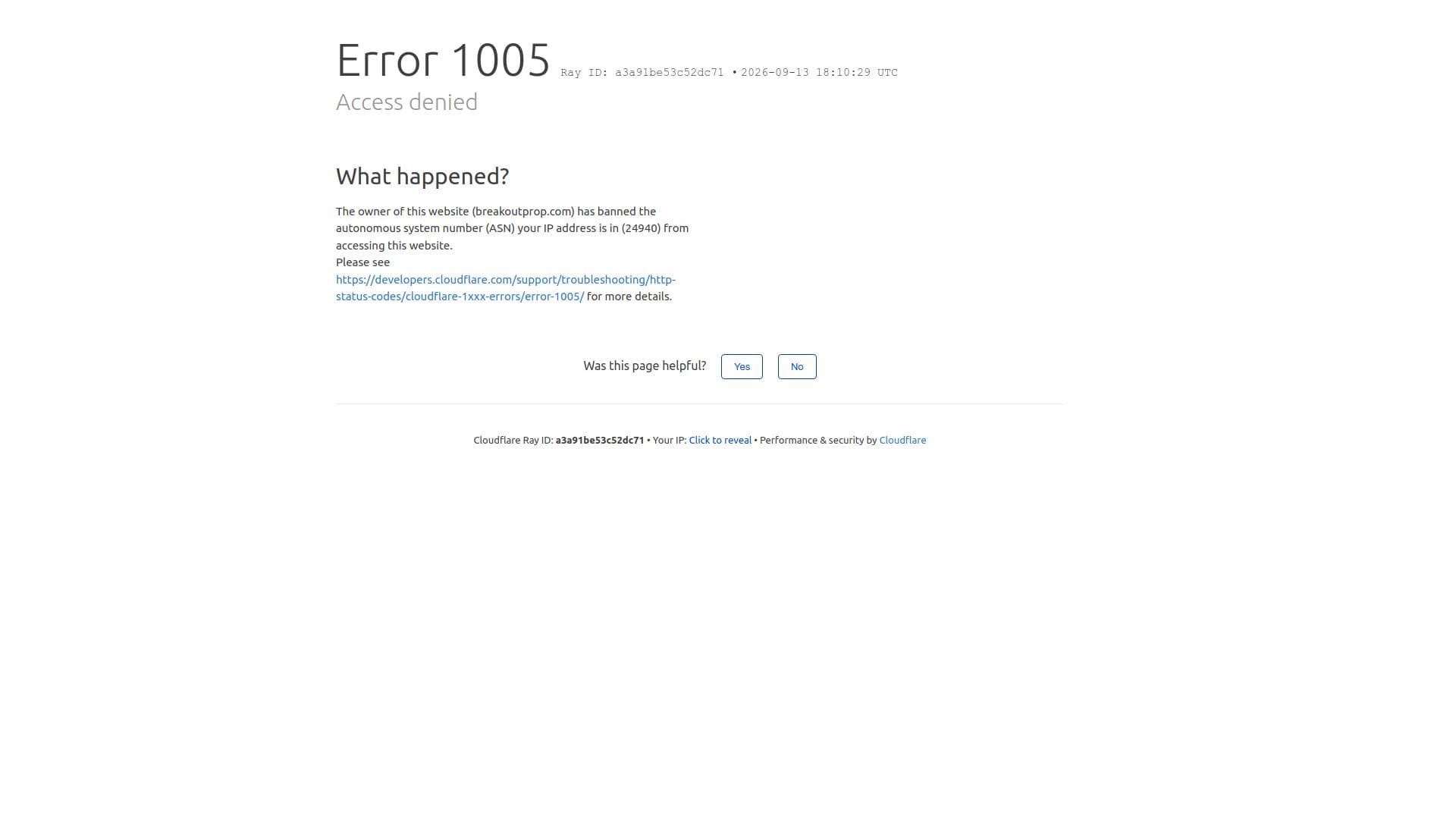Breakout website homepage