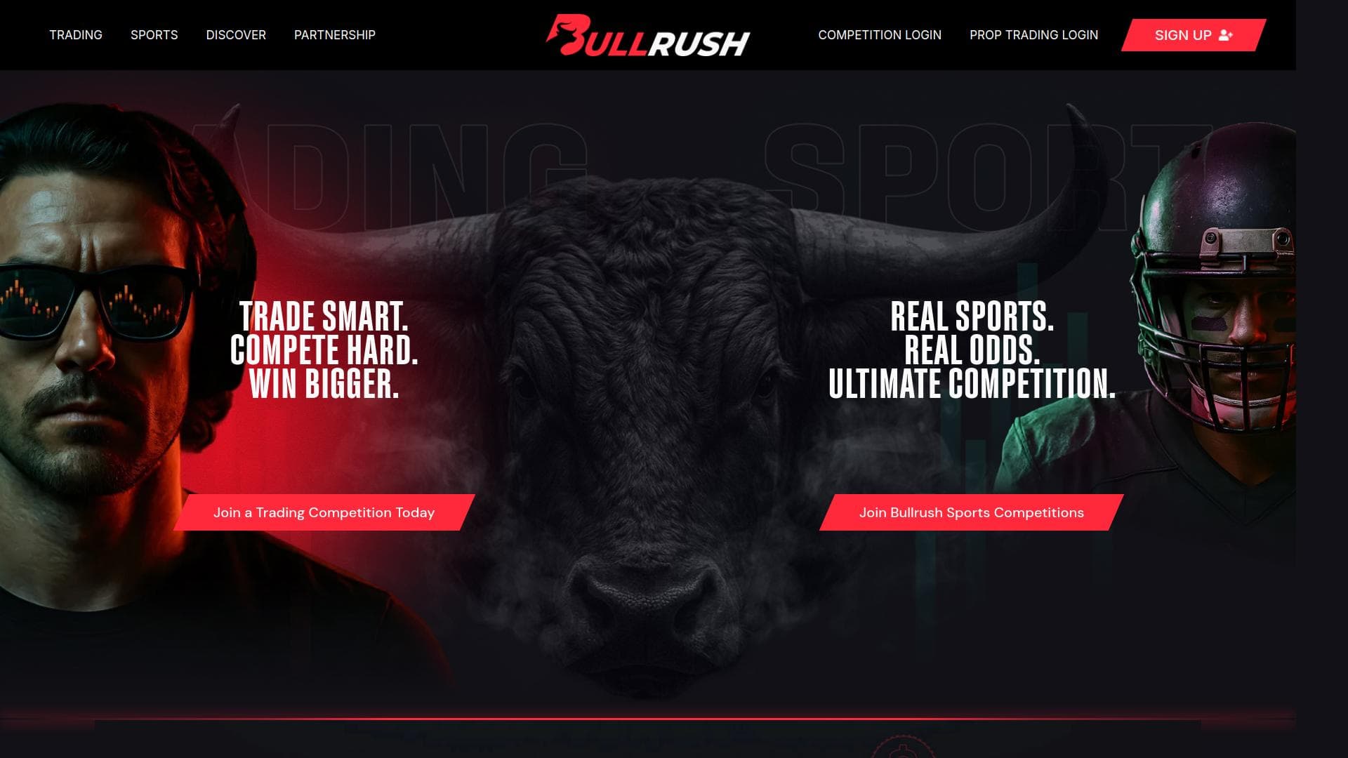 Bull Rush website homepage