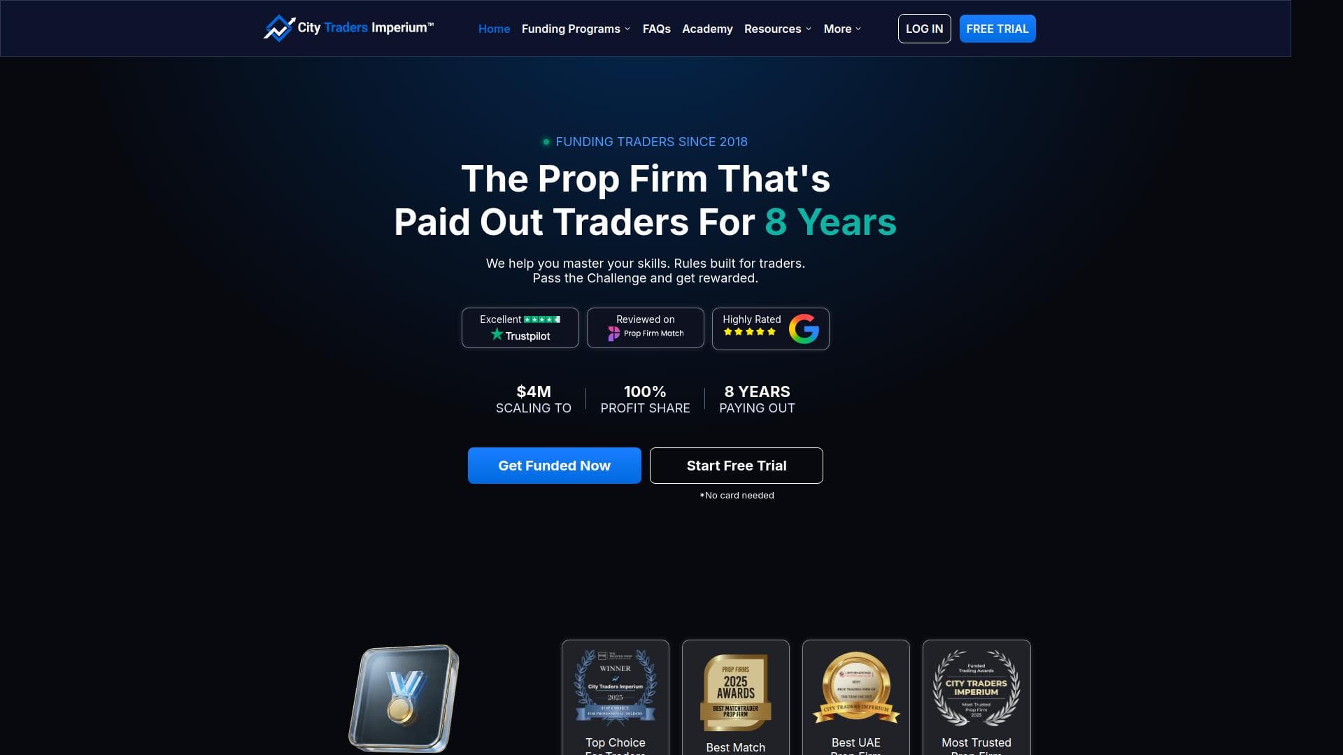 City Traders Imperium website homepage