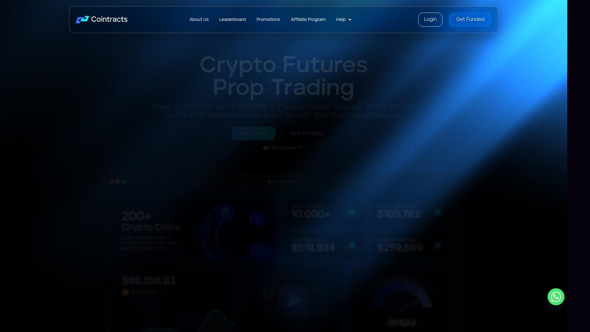 Cointracts website homepage