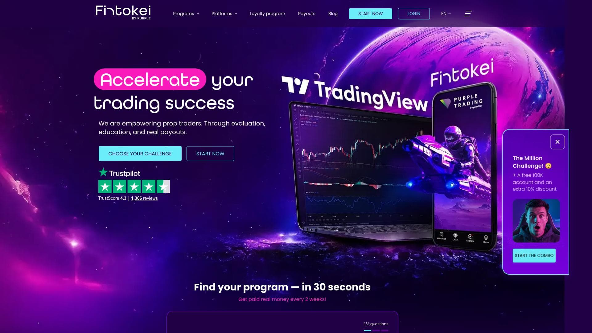 Fintokei website homepage