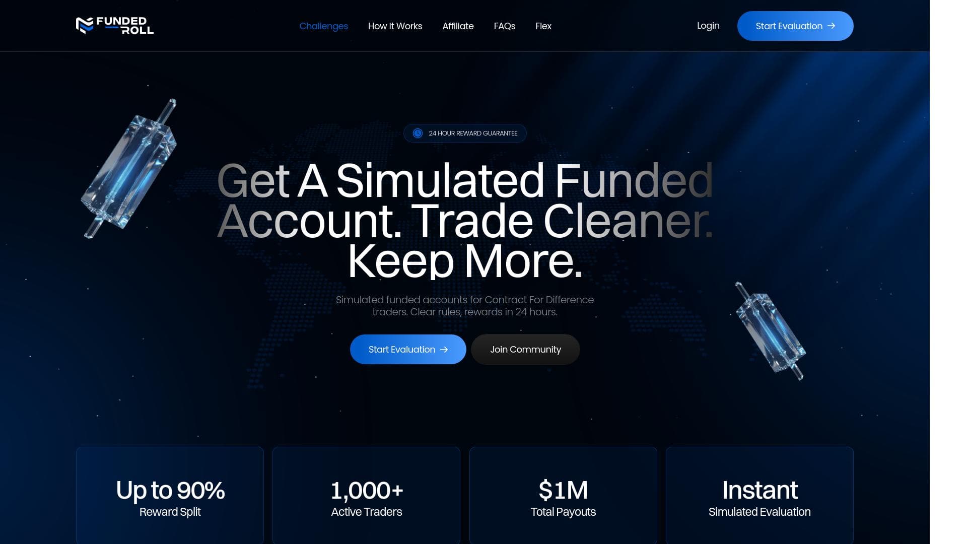 Funded Roll website homepage