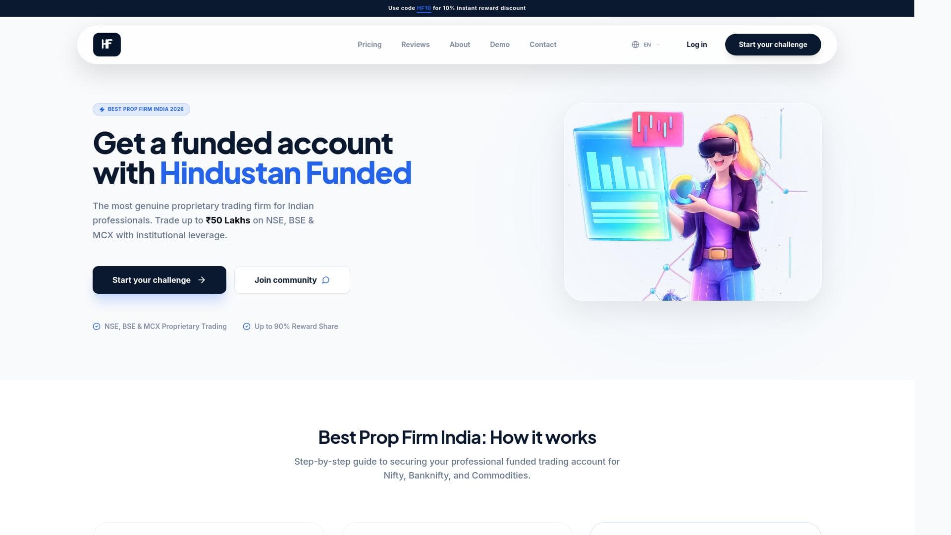 Hindustan Funded website homepage