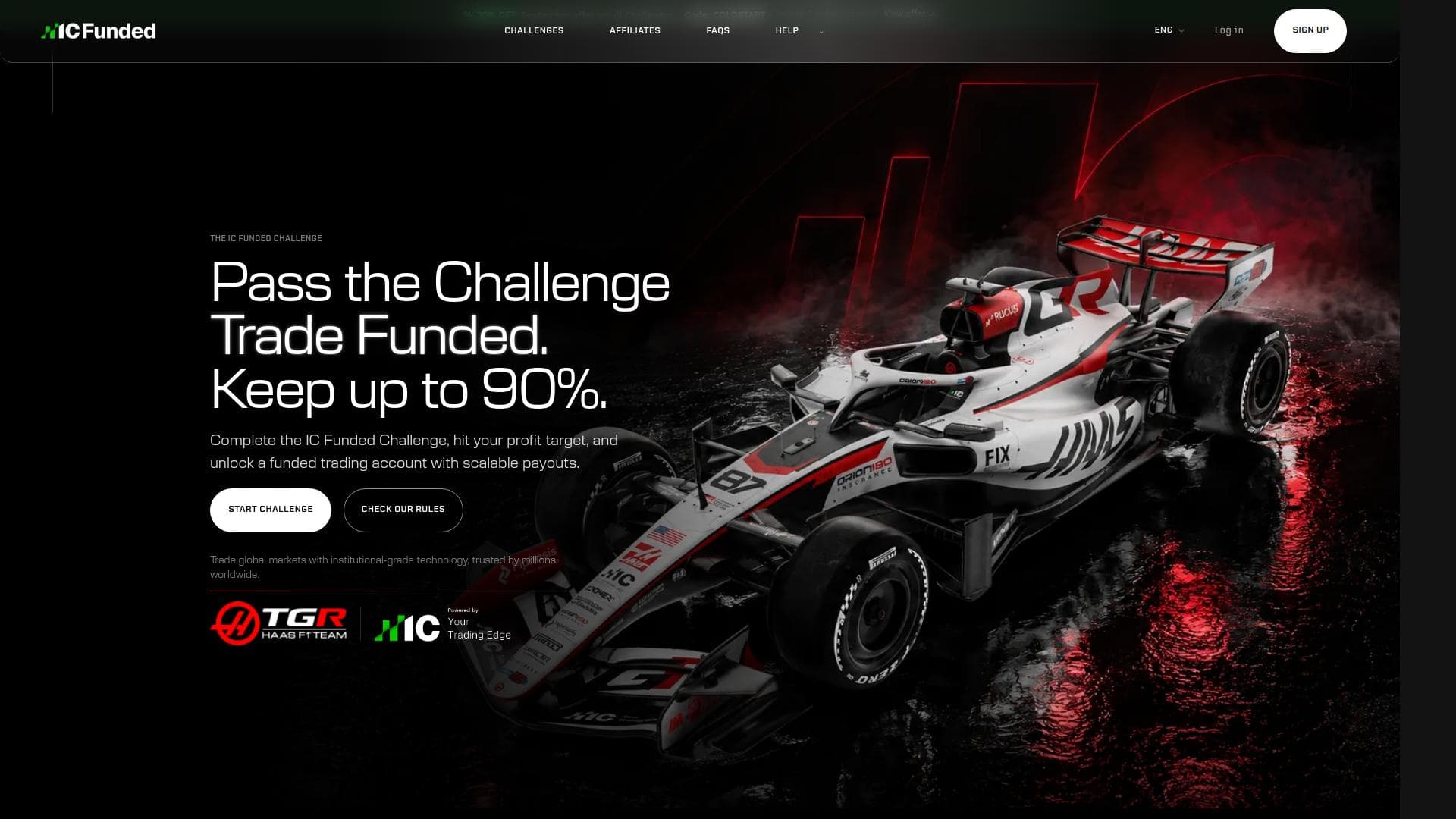IC Funded website homepage