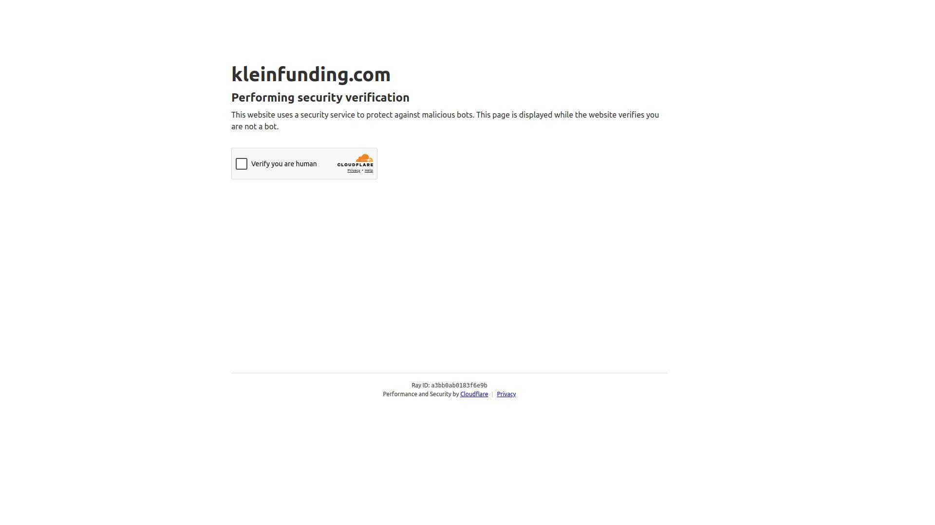 Klein Funding website homepage