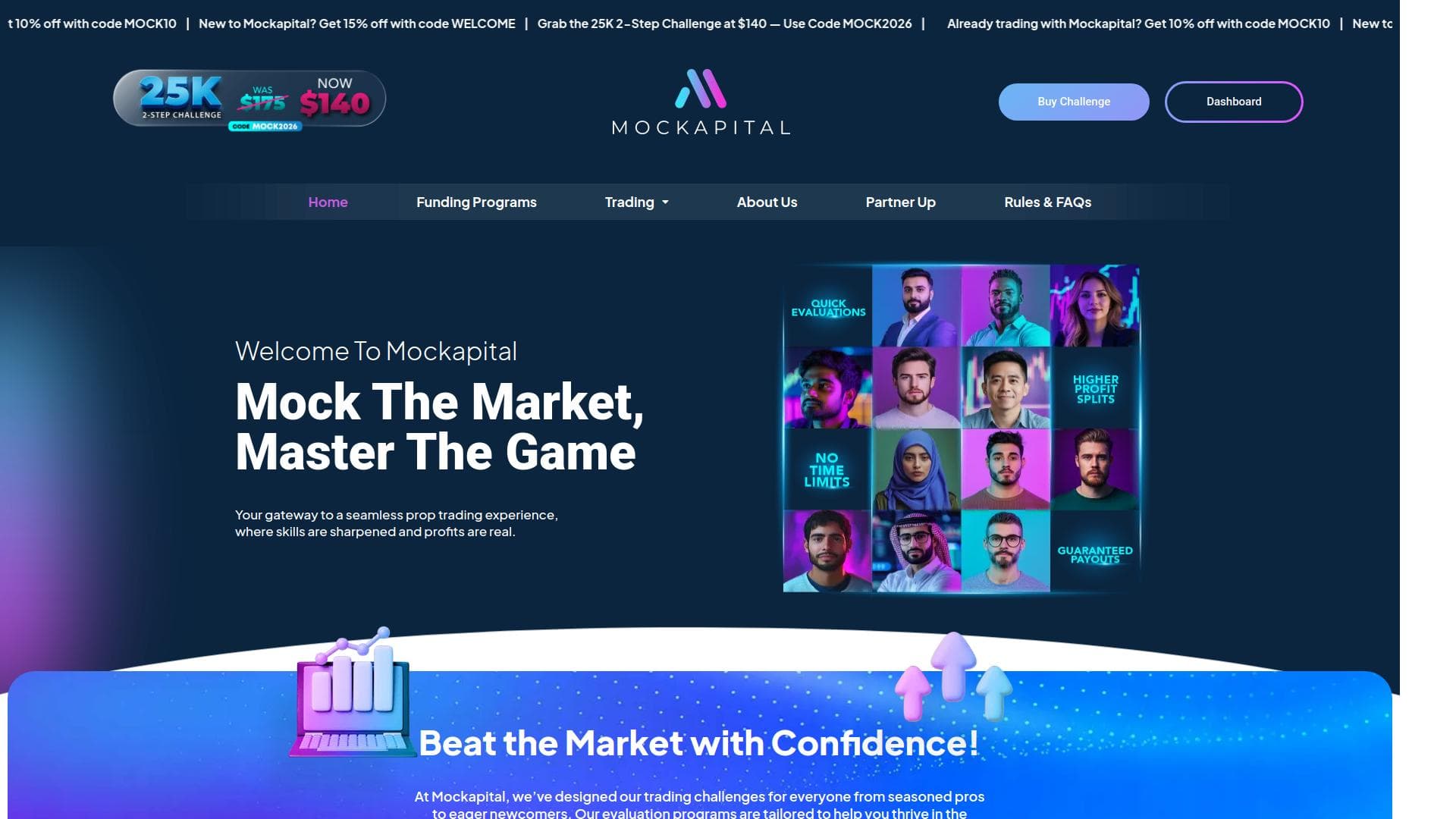 Mockapital website homepage