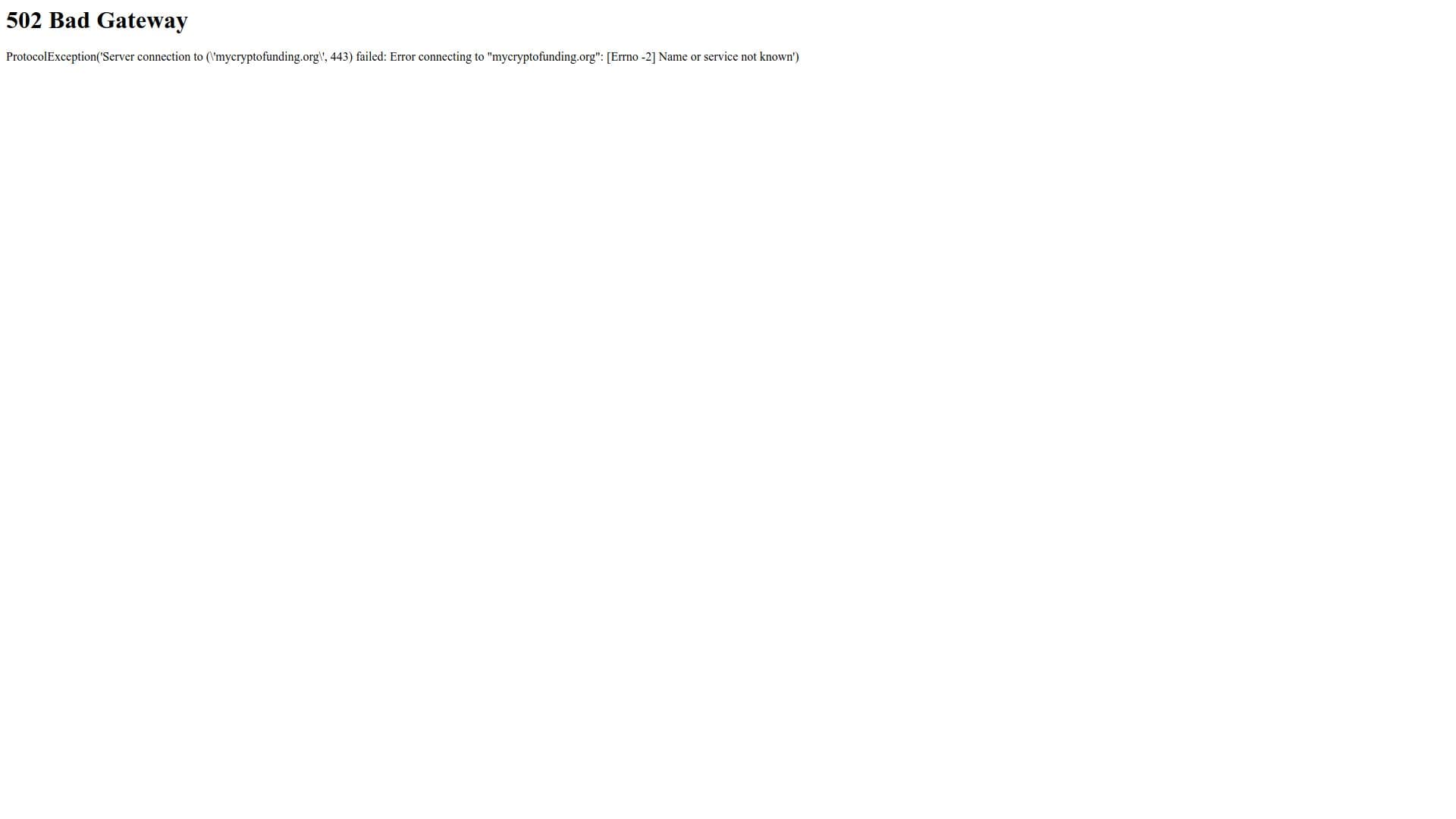 My Crypto Funding website homepage