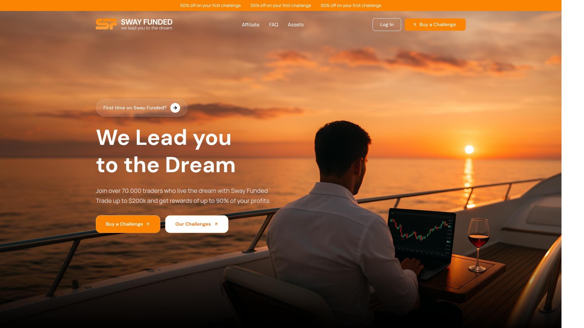 Sway Funded website homepage