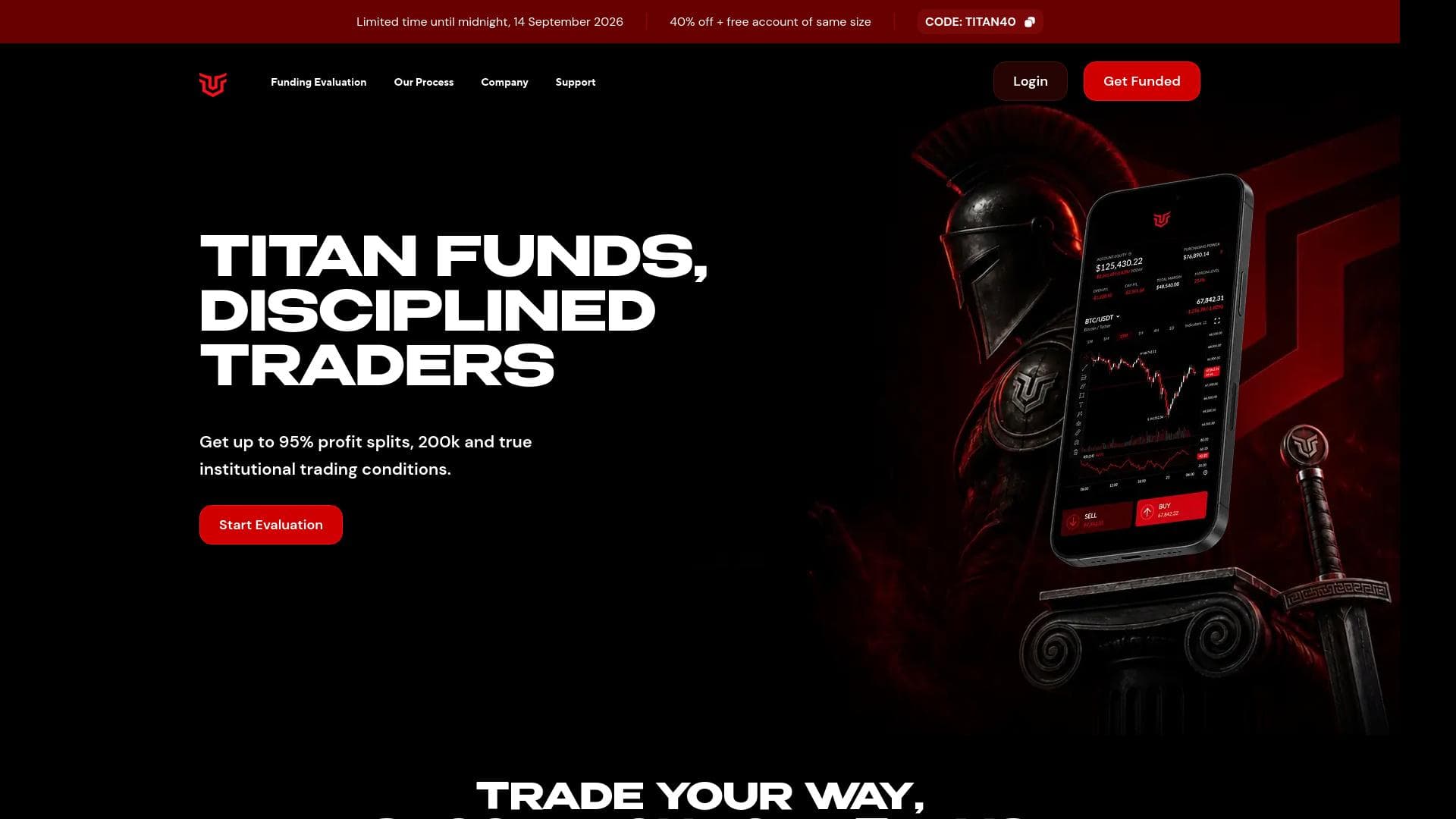 TG Markets website homepage