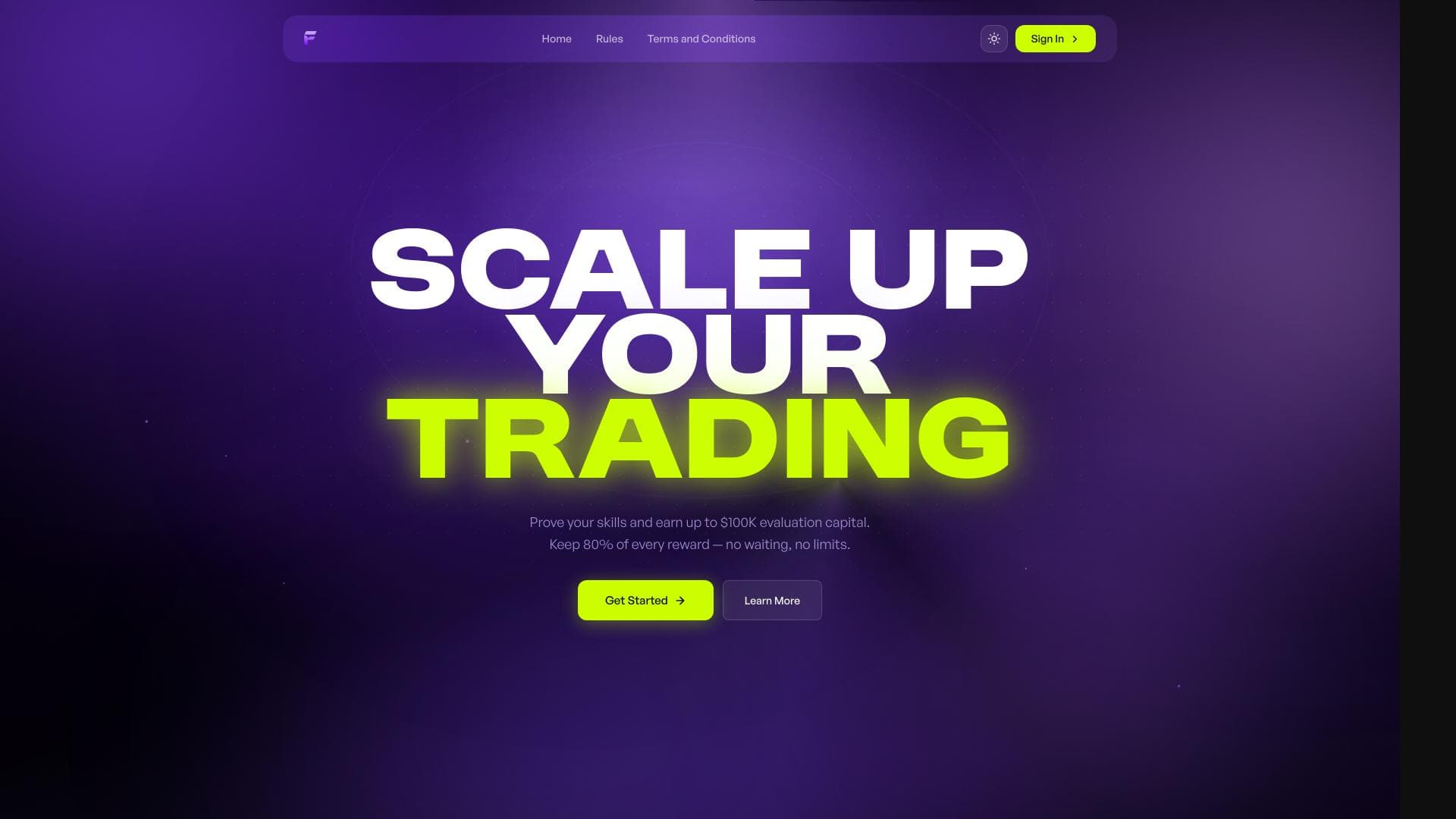 The Funded Room website homepage